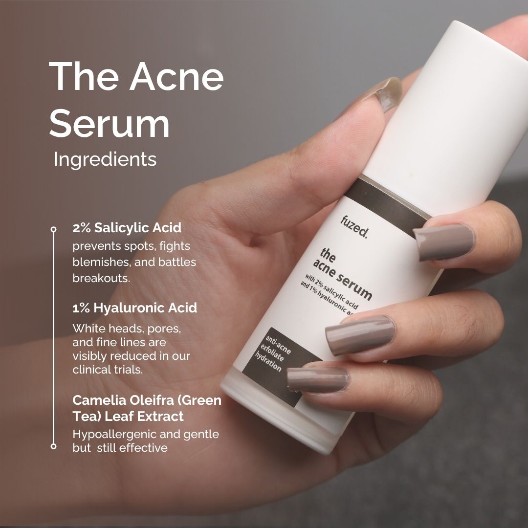 The Acne Serum with 2% Salicylic Acid and 1% Hyaluronic Acid - Fuzed Skincare