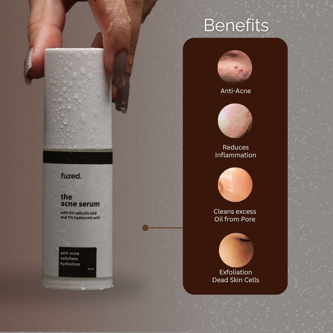 The Acne Serum with 2% Salicylic Acid and 1% Hyaluronic Acid - Fuzed Skincare