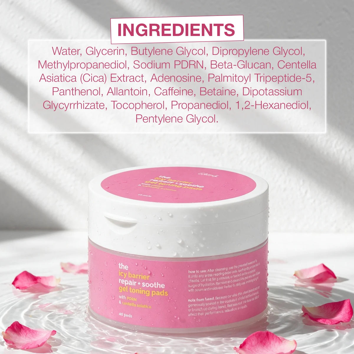 The Icy Barrier Repair + Soothe Gel Toning Pads w/PDRN & Centella