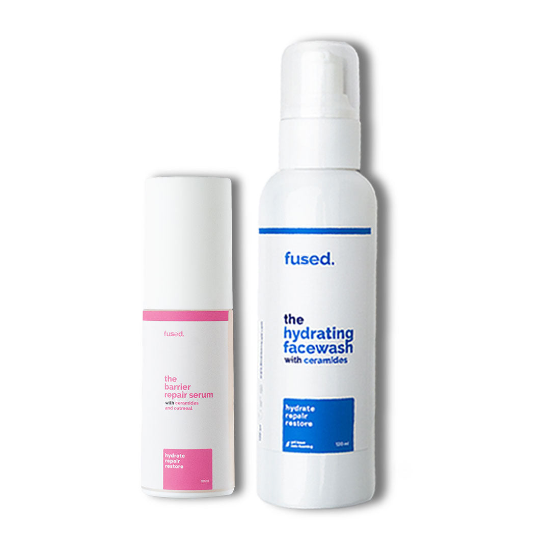 Fused Barrier Repair Serum and Hydrating Facewash duo with Ceramides
